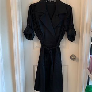 Black trench dress